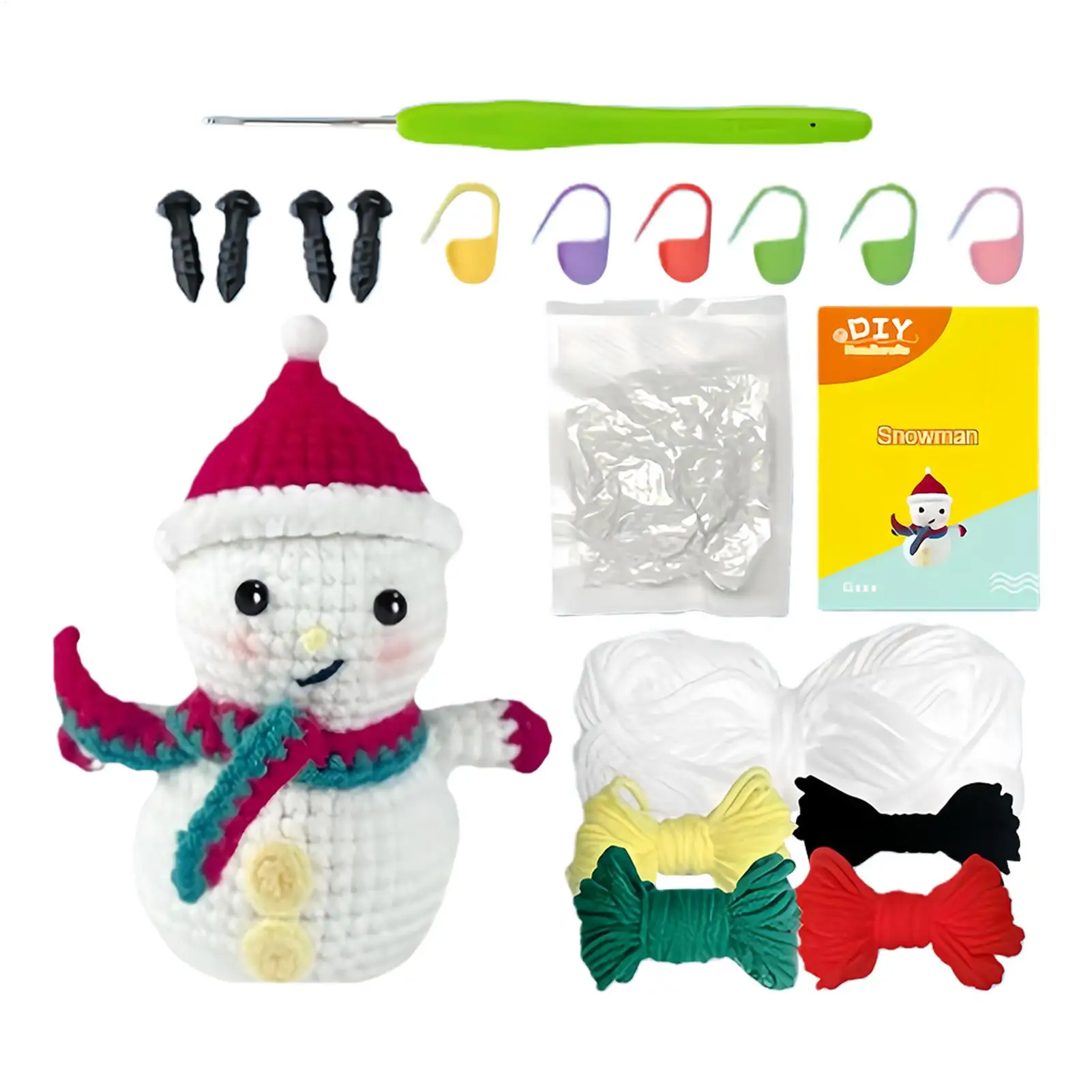 

Crochet Kits For Adults Christmas Snowman Craft Supplies Holiday Crochet Set With Instructions For Teens Women Men Home