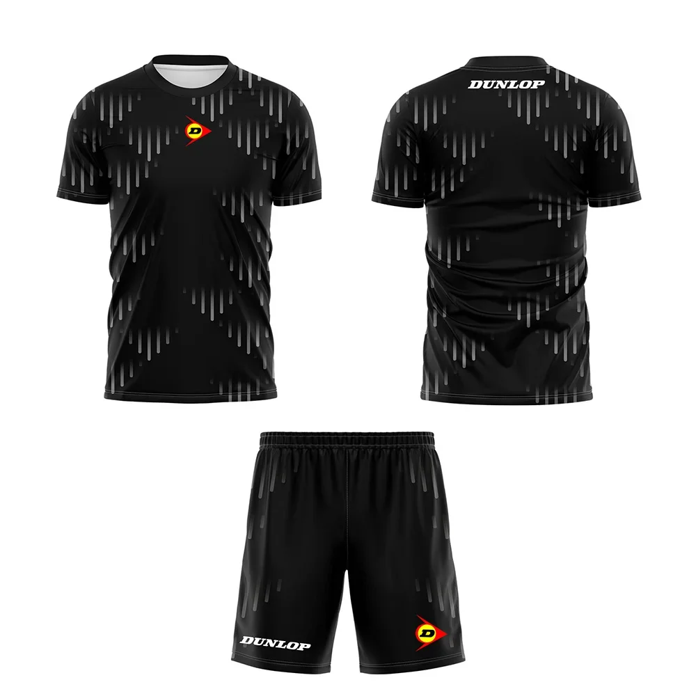 2024 New Men\'s plate tennis Training sports set Quick-drying shorts and T-shirt Fashion set Summer Breathable Running two-piece