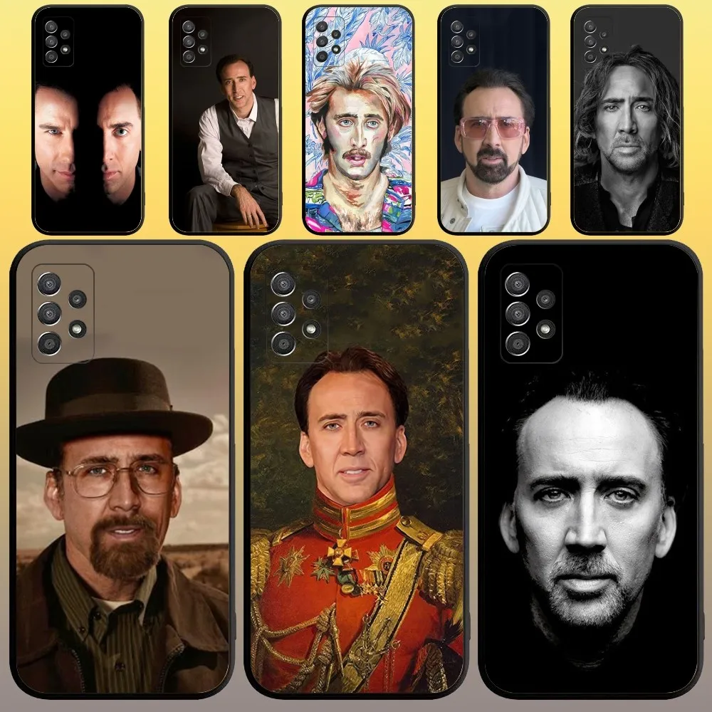 

Nicolas Cage Phone Case for SamsungA 91,80,73,72,71,70,53,52,51,42,41,40,32,31,30,22,21,20,13 S 4G 5G Soft Black Case