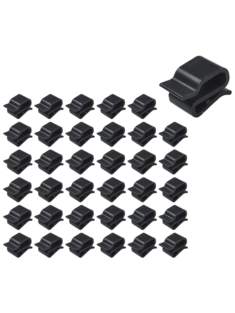 PV Wire Clip Cable Clamp For PV Module Photovoltaic Plastic 2.5x1.4cm Black Outdoor New For 6.0-6.50mm Cable PV