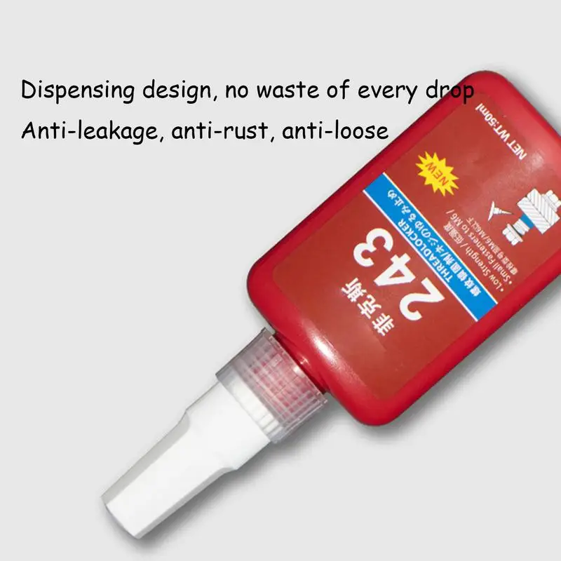 Pegamento de reparación de Metal, pegamento de bloqueo de tornillo antiaflojamiento, resistente a altas temperaturas, bloqueo de tornillo para aleación de aluminio inoxidable, 50ml