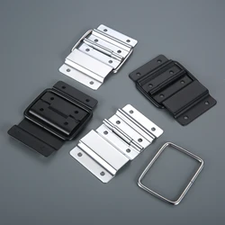 2pcs/set Support Hinges 85*50mm Iron Chrome Strut Hinge 8 Holes Silver/Black Secure Air Flight Case Tool Box Luggage Furniture