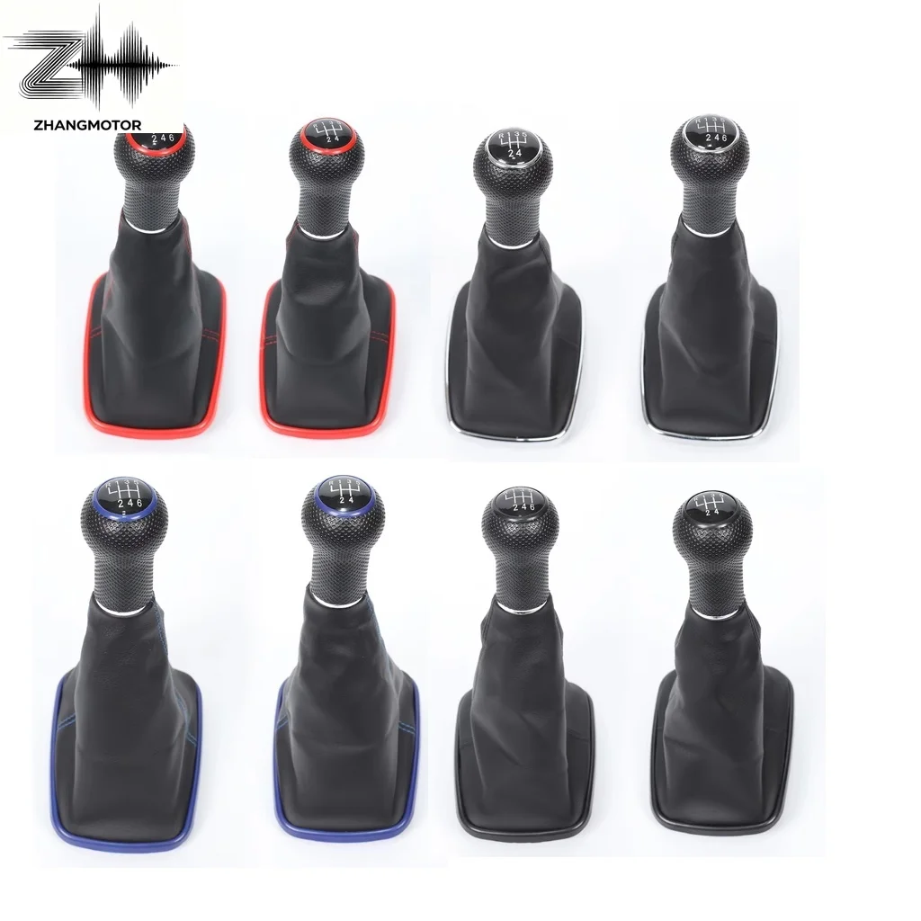 5 6 Speed 12mm Car Leather Gear Shift Knob Gaiter Cover Fit for Volkswagen VW MK4 Golf 4 IV GTI R32 Jetta Bora