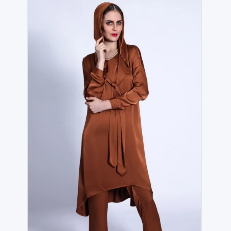2 Pieces Muslim Suits Abaya Hijab Muslim Dress Women Kaftan Islamic Clothing Grote Maten Dames Ensemble Femme Musulmane Clothing