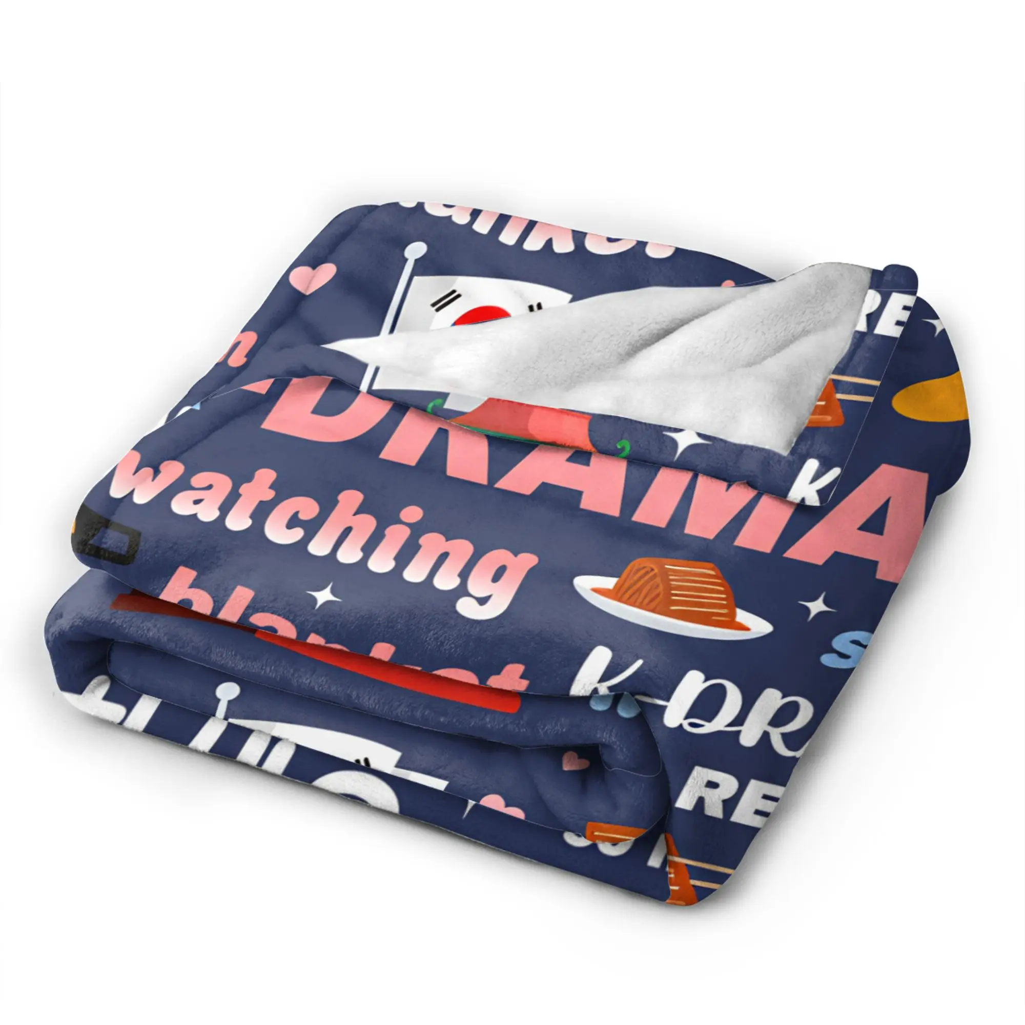 K-Drama K Pop Korean Blanket  Super Warm Street Trend Plush Throw Blanket For Students Couch Chair Flannel Bedspread Bed Cover