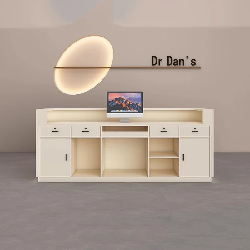 Hair Salon Salon Reception Desks Luxury Cashier Beauty Reception Desk Counter Escritorio De Recepcion Commercial Furniture
