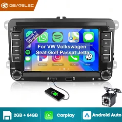 2 Din Car Radio Android13 Car Multimedia Player WIFI GPS Carplay Auto For Volkswagen Skoda Octavia golf 5 6 touran passat Jetta