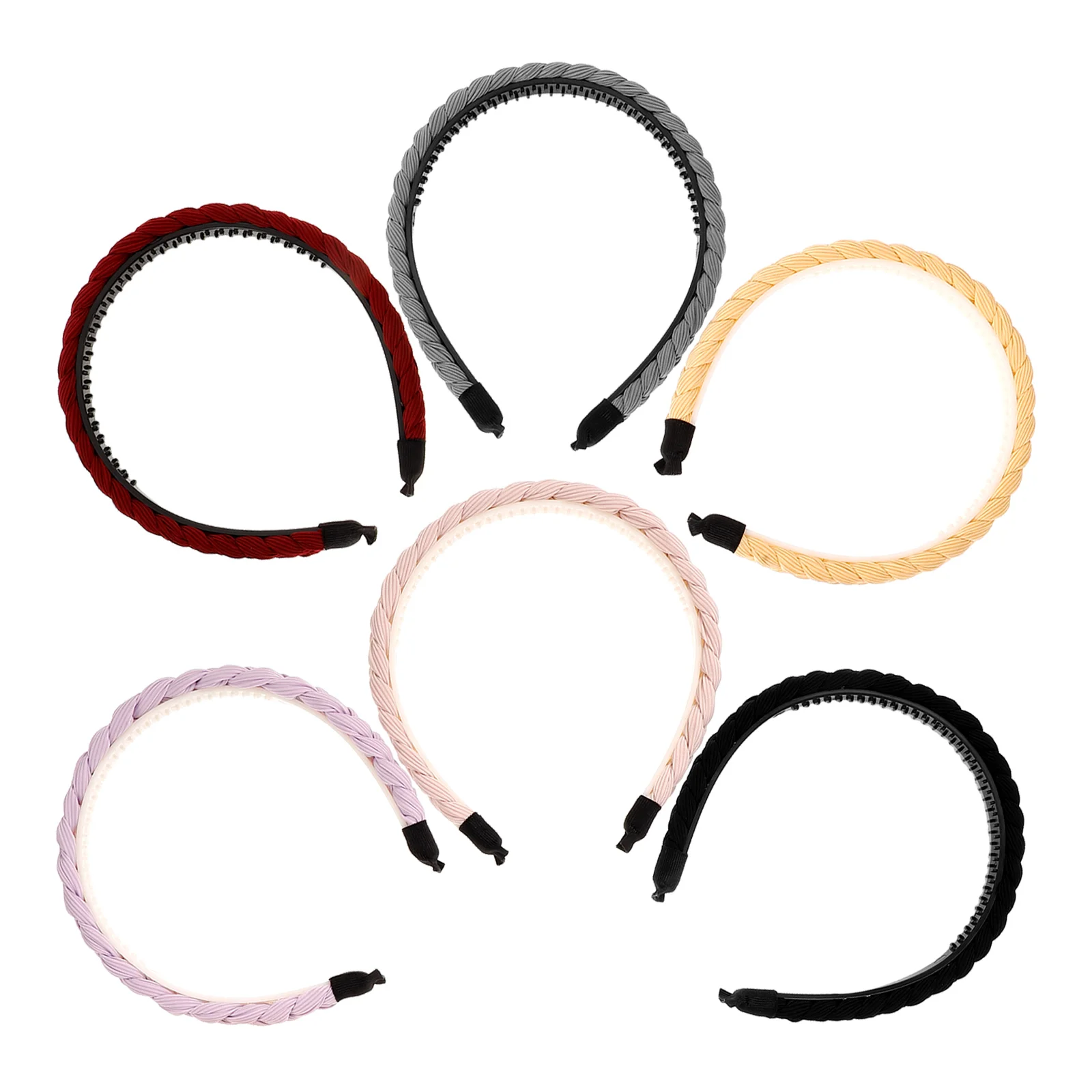 6 Pcs Twist Headband Women Braided for Girl Hair Accessories to Weave Woven Fabric