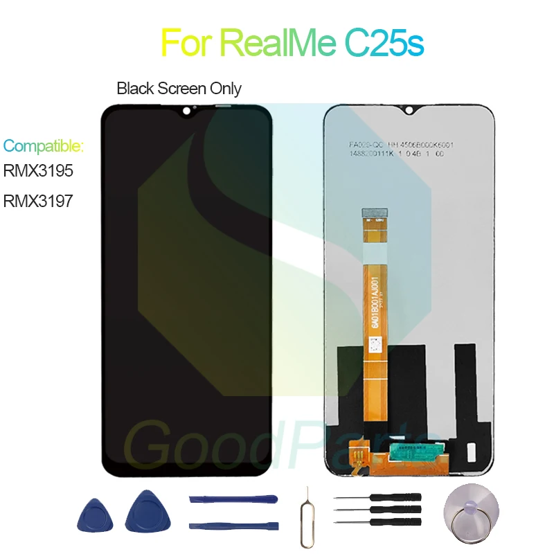 For RealMe C25s Screen Display Replacement 1600*720 RMX3195, RMX3197 C25s LCD Touch Digitizer