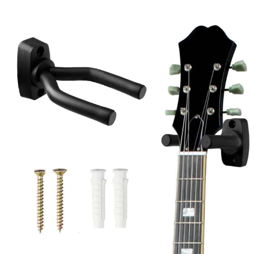 1Pcs Guitar Wall Wall Mount Hanger Black Hook non-slip bracket for guitar ukulele violin parts musical instrument accessories