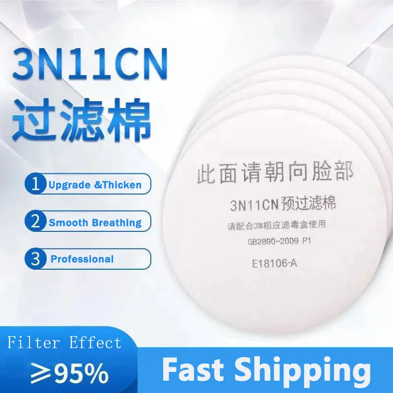 Dustproof 3N11 Filters For 3m 3001/3301/3303/385 Respirator Gas Mask Cartridge 3200/308/1201/8200 Carpenter Miner Polishing