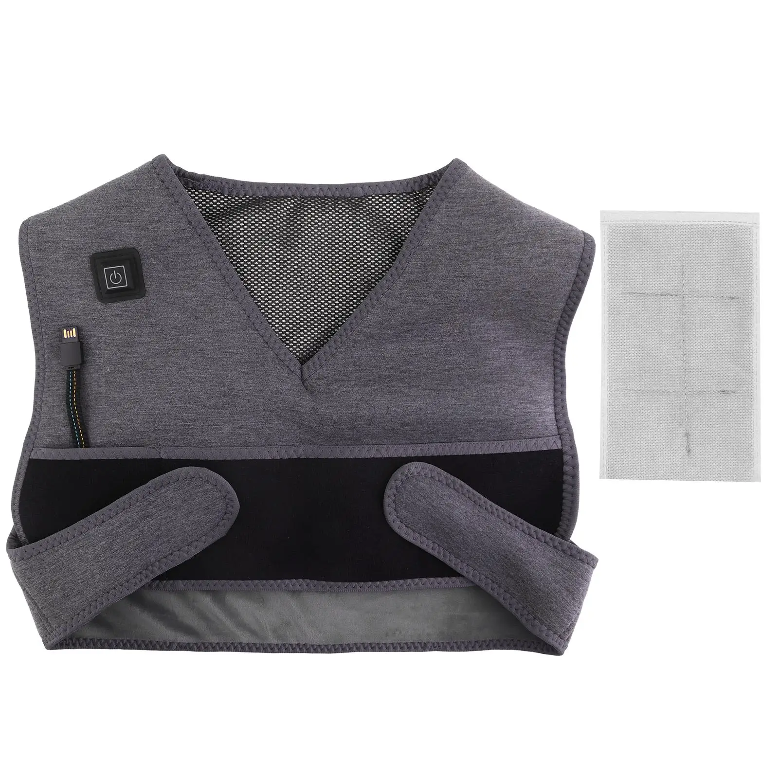 

Neoprene Electric Heating Vest Body Warmer Moxibustion Portable For Outdoor Camping Hiking