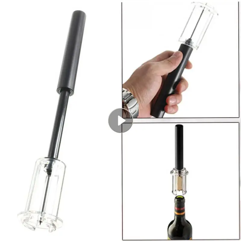 Wine Bottle Opener Air Pump Kitchen Gadgets Manual Wine Corkscrew Stainless Steel Needle Pin Air Pressure Opener Bar Accessories