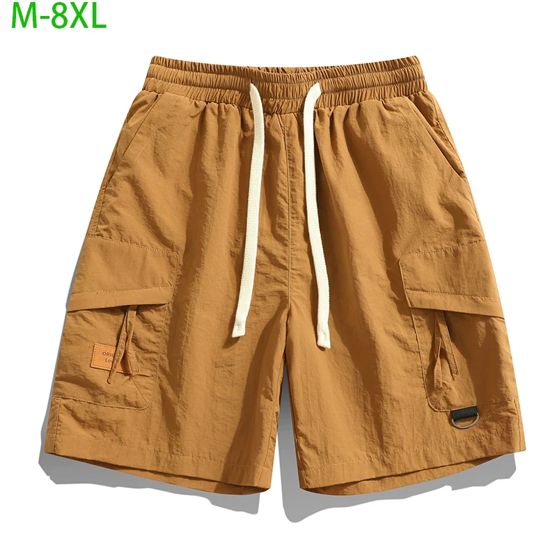 2023 Men Summer Fashion Casual Lightweight Sports Shorts Men Quick Drying Multi-Pocket Breathable Big Size Straight Men Shorts