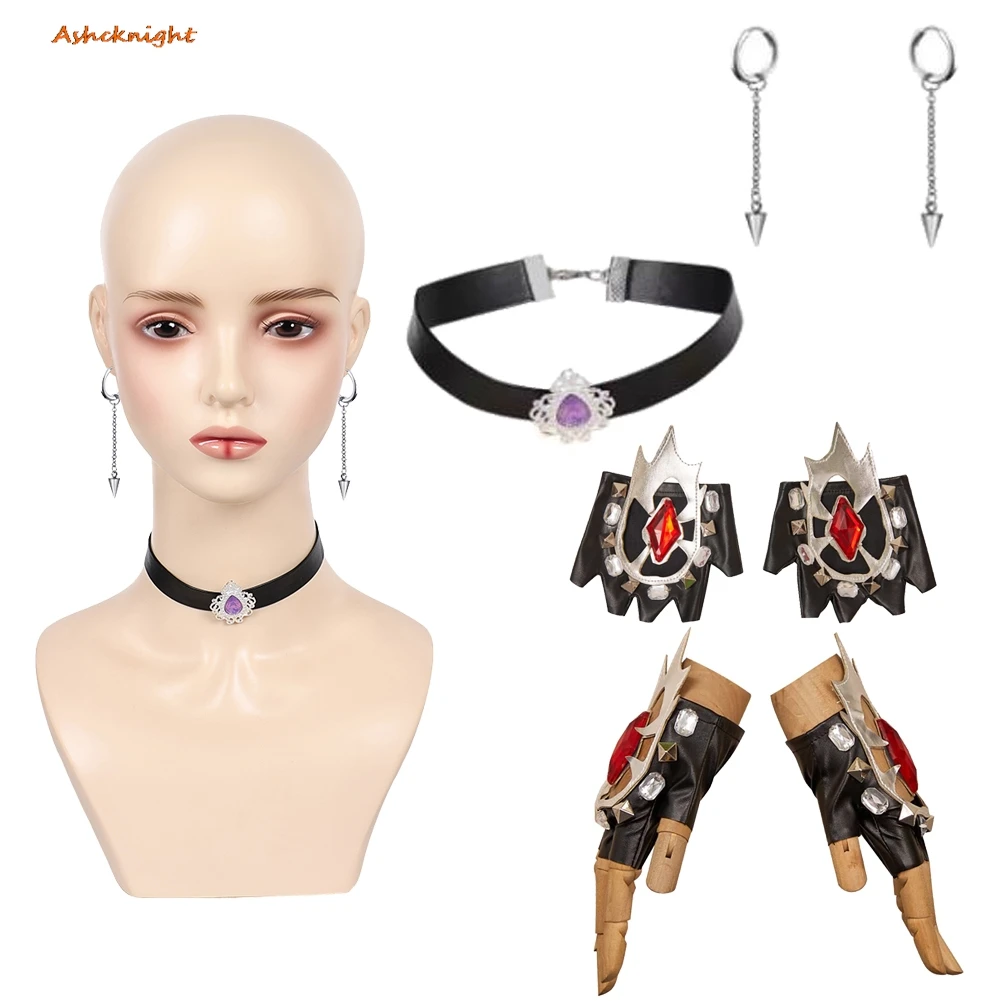 

Аксессуары для косплея: костюм, ожерелье, серьги, перчатки, реквизит для Хэллоуина, карнавала, маскарада, для женщин и девочек.