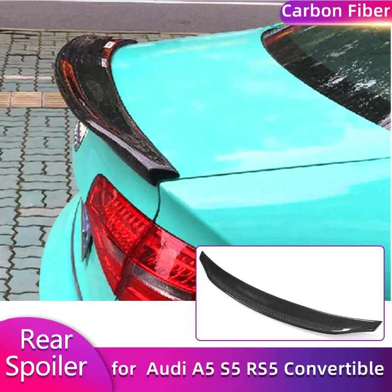 

Carbon Fiber Rear Trunk Spoiler Wings for Audi A5 S5 RS5 Convertible 2-Door 2008-2016 Car Racing Rear Spoiler Boot Wing Lip