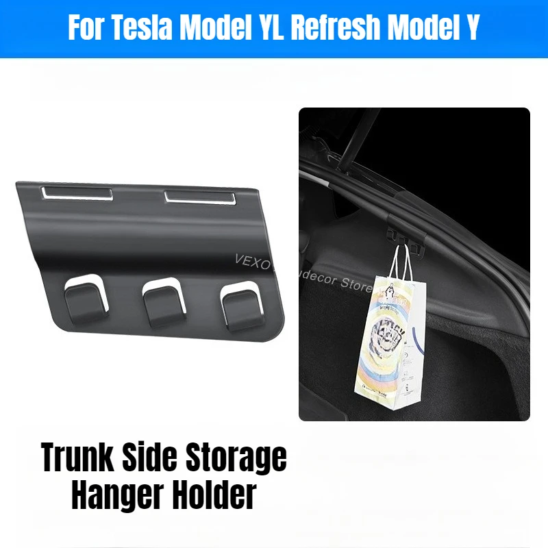 

Rear Trunk Hooks Hanger Holder For Tesla Model YL Refresh Model Y Trunk Side Storage Bag Durable ABS Hook Interior Accessories