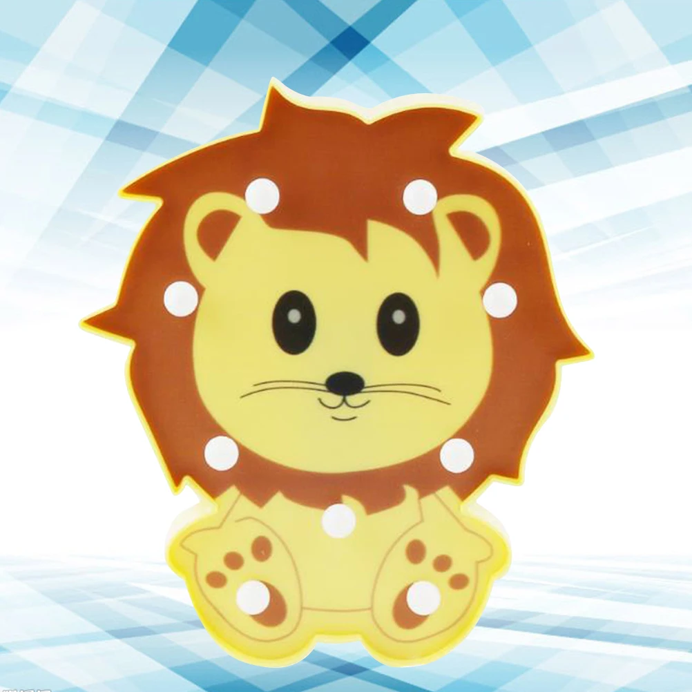 

3D Lion Night Light Tiger Shaped Lamp Warm White LED Children Room Mantel Picture Window Photo Props ABS Plastic
