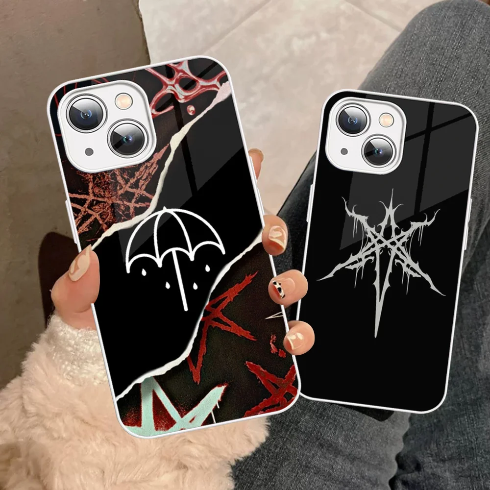 B-Bring M-Me T-The H-Horizons BMTH Phone Case Tempered Glass For Iphone 14 13 12 11 Pro Mini XS MAX 14Plus X XS XR Fundas