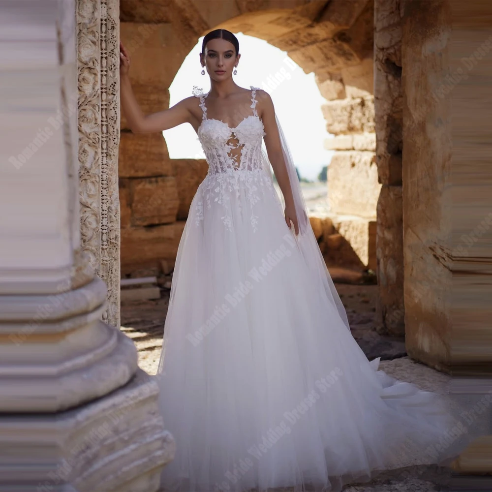 

Sweetheart Collar A-Line Women Wedding Dresses Elegant Bridal Gowns Mopping Length Cocktail Party Vestidos De Novias Customized