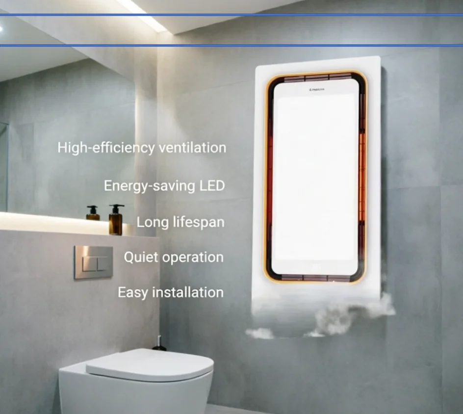 Premium 220V Bathroom Heating Fixture - All-In-One Steady Warmth & Bright Lighting for Daily Bathing Needs LYH