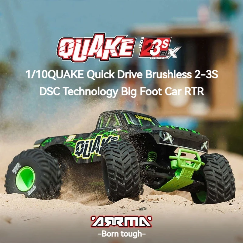 

Новый Arrma 1/10 масштаб Quake Rc Car - Электрический привод заднего колеса, бесщеточный 2-3s Dsc Racing Off-Road Vehicle Модель грузовика в пустыне Игрушка