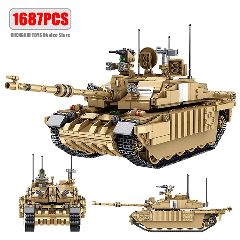 WW2 Military Leopard 2 a4 Battle Tank Series Building Blocks Brick Model MOC Army arma Boy Set Kid Toy regalo di natale per bambini