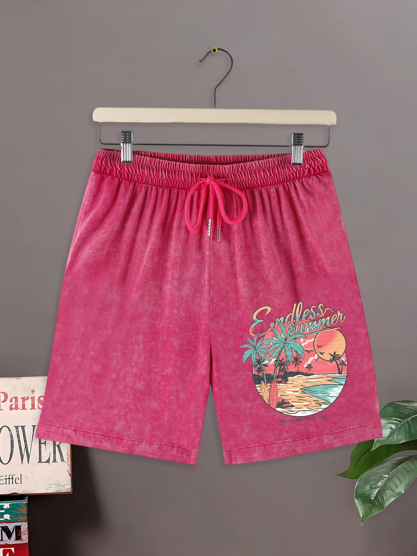 

Мужские модные шорты-оверсайз из хлопка с завязками, с эффектом потертости, для спорта и отдыха, коллекция «Бесконечное лето»