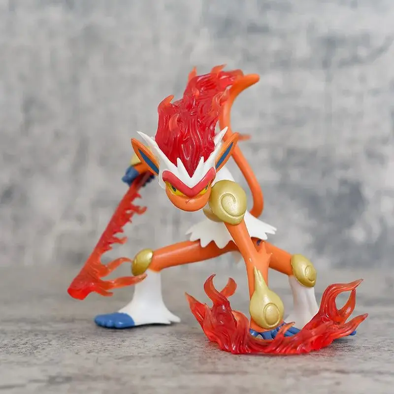 Kawaii Anime Pokemon Infernape Simiabraz Panfer Chimchar PVC Action Figure Game Statue Collectible Ornament Model Kids Toys Doll