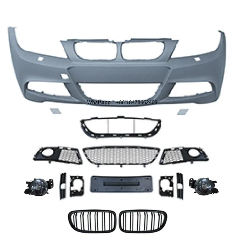 2026 New-Type for   Accessories M Tech Body Kit for   LCI Facelift M Sport  Front Bumper E90 Rear Bumper BodyKit