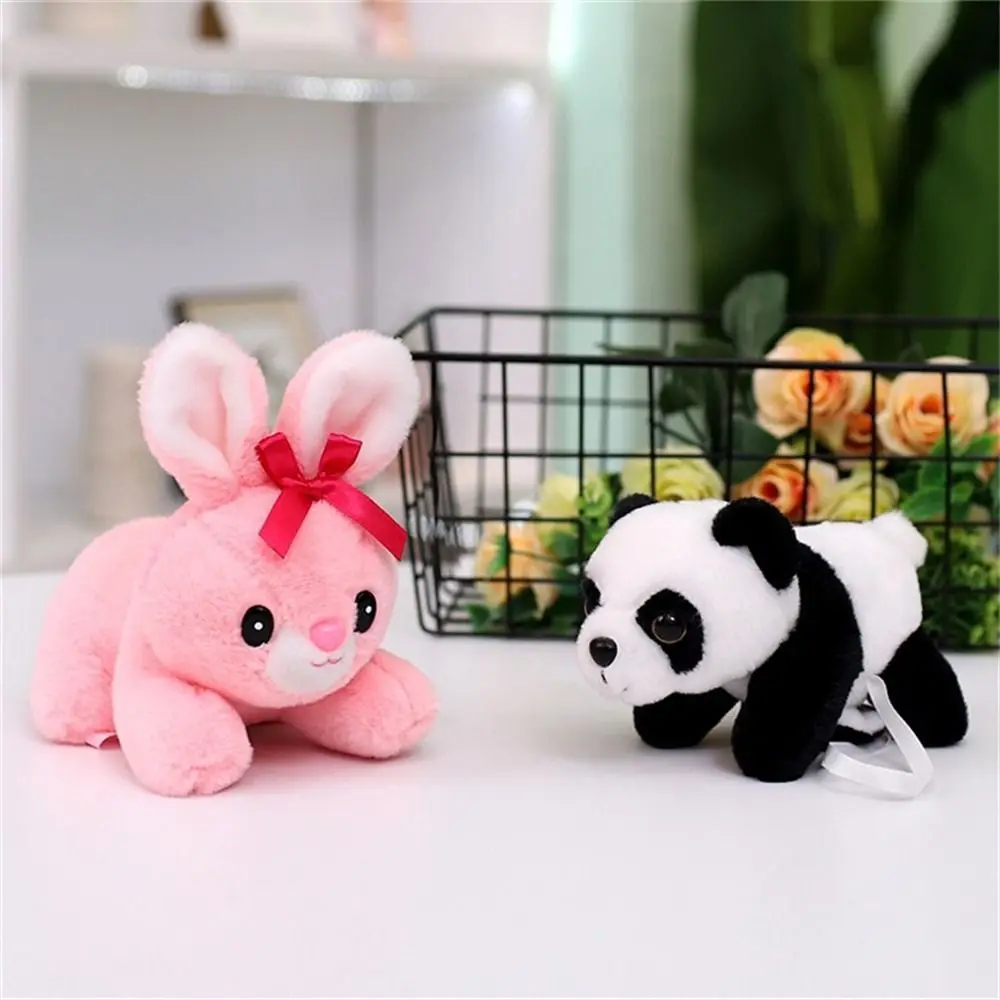 Stuffed Animals Magnetic Shoulder Plush Panda Tiger Raccoon Shoulder Plush Doll Clip on Cartoon Animal Plush Toy Kids Gift