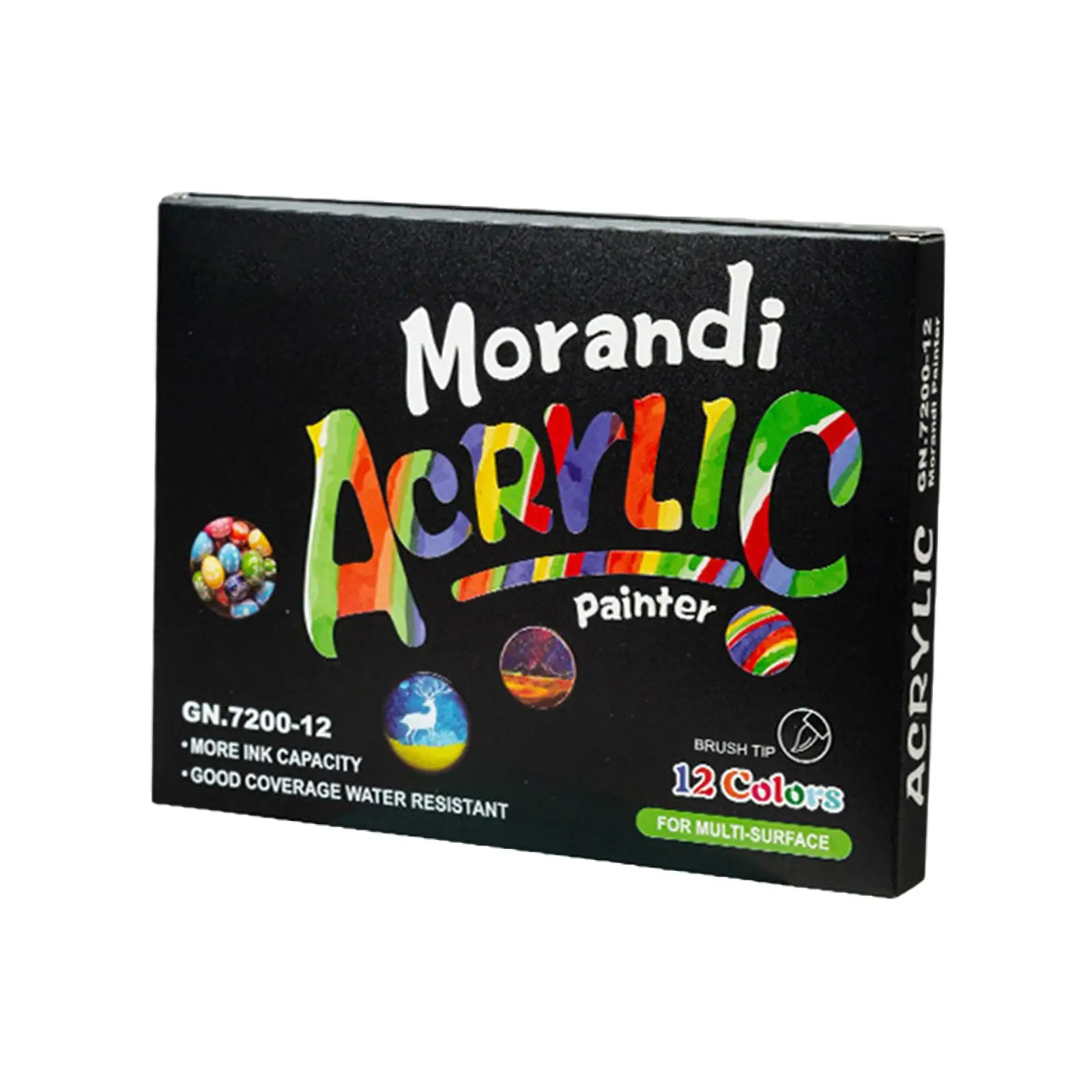 Acrylic Paint Markers Water and Fade Resistant Brush Tip Acrylic Paint Pens for