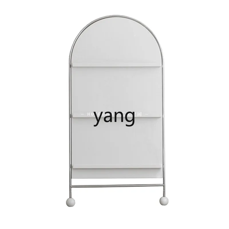 

LTT Nordic Arched Art Bookshelf Magazine Storage Rack Movable Floor Storage Rack