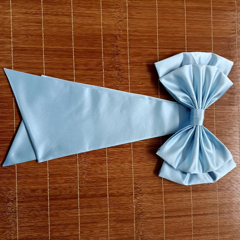 Colorful satin bow detachable wedding satin bow accessory