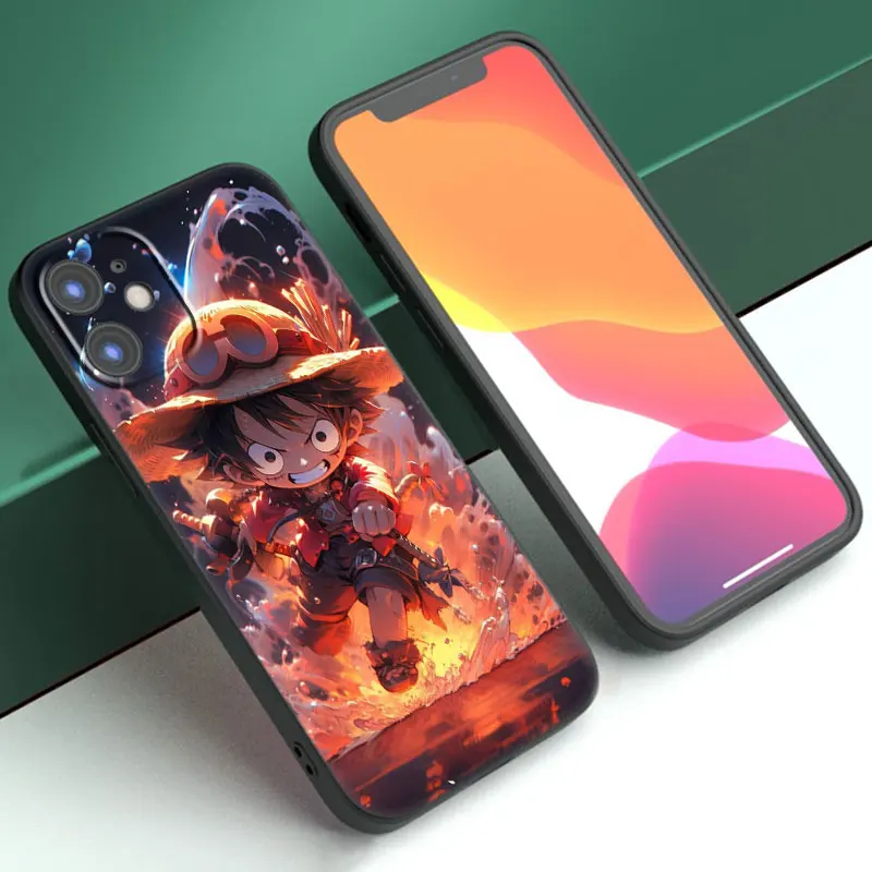 One Piece Monkey D. Luffy Black Case For Apple iPhone 15 Pro Max 15 14 13 12 Pro Max Mini 11 Pro 7 8 Plus XR X XS SE 2020 2022 image 5
