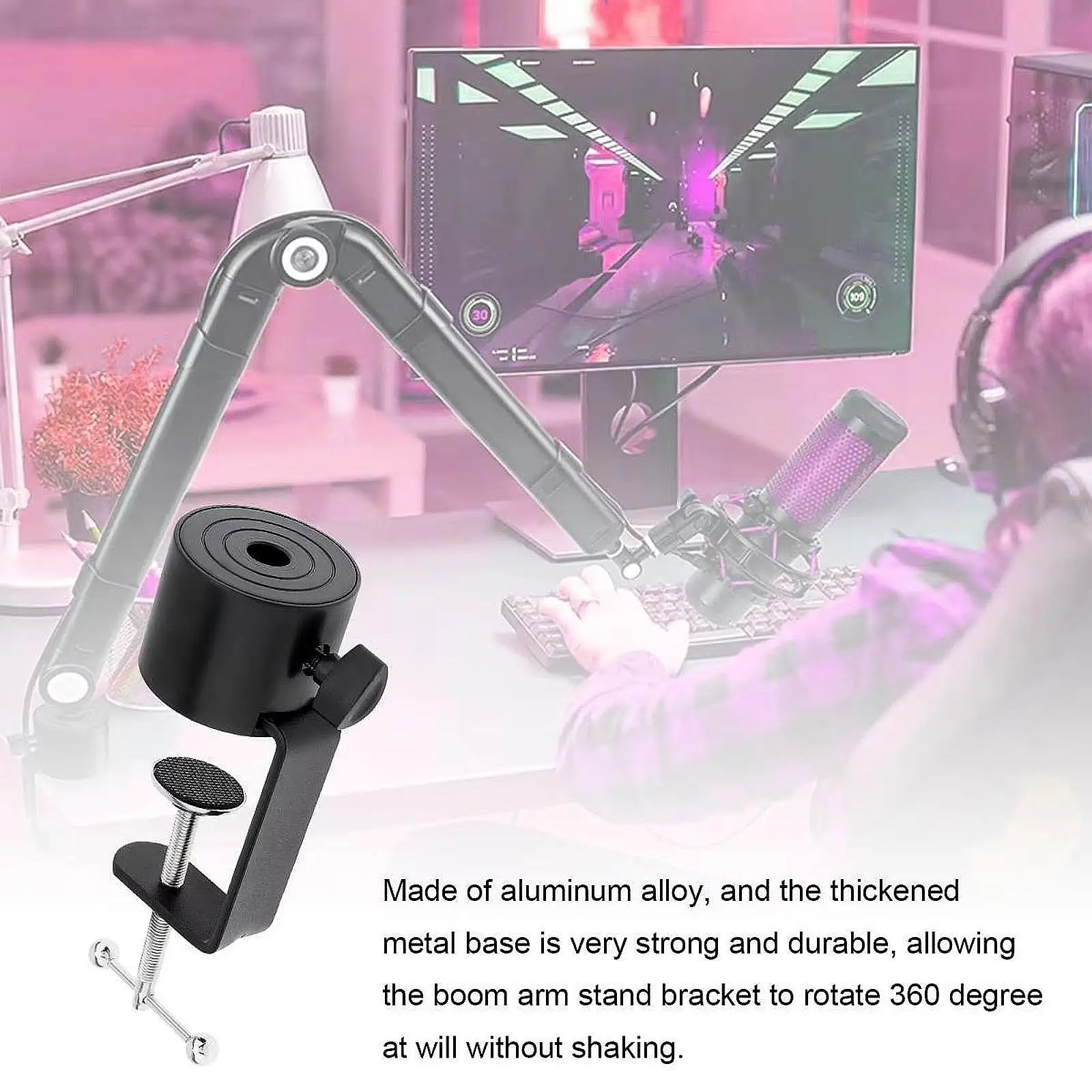 Desk Clamp Table Mount Clamp Mic Clamp Holder for Microphone Arm Stand Holder Desk Lamp Bracket Clamp