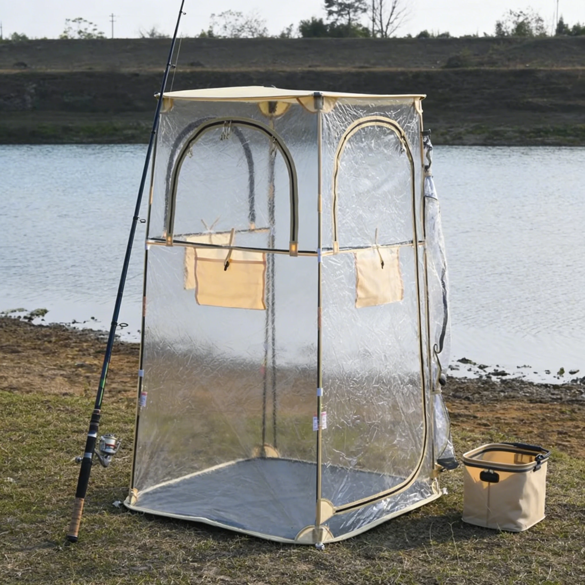 

Waterproof Luxury Pop up Transparent Fishing Tent for Family Winter Adventure and Comfortable Camping Trip