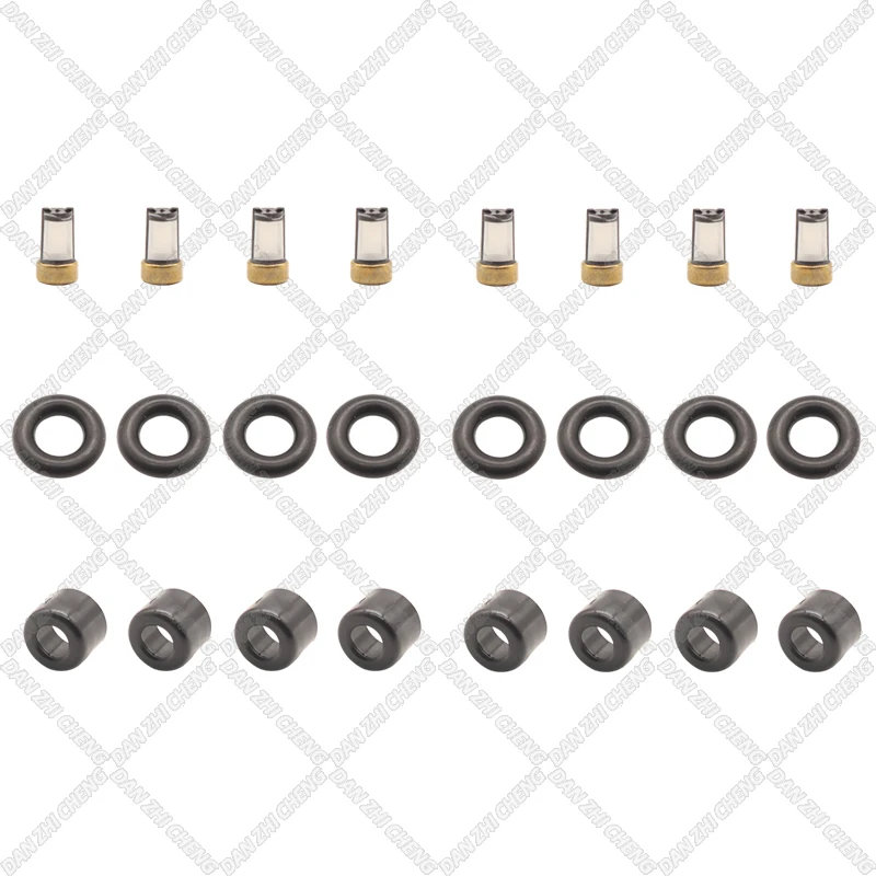 8 set For 23250-0P030 TOYOTA TACOMA 4RUNNER TUNDRA 4.0L 23209-0P030Fuel Injector Service Repair Kit Filters Orings Seal Grommets