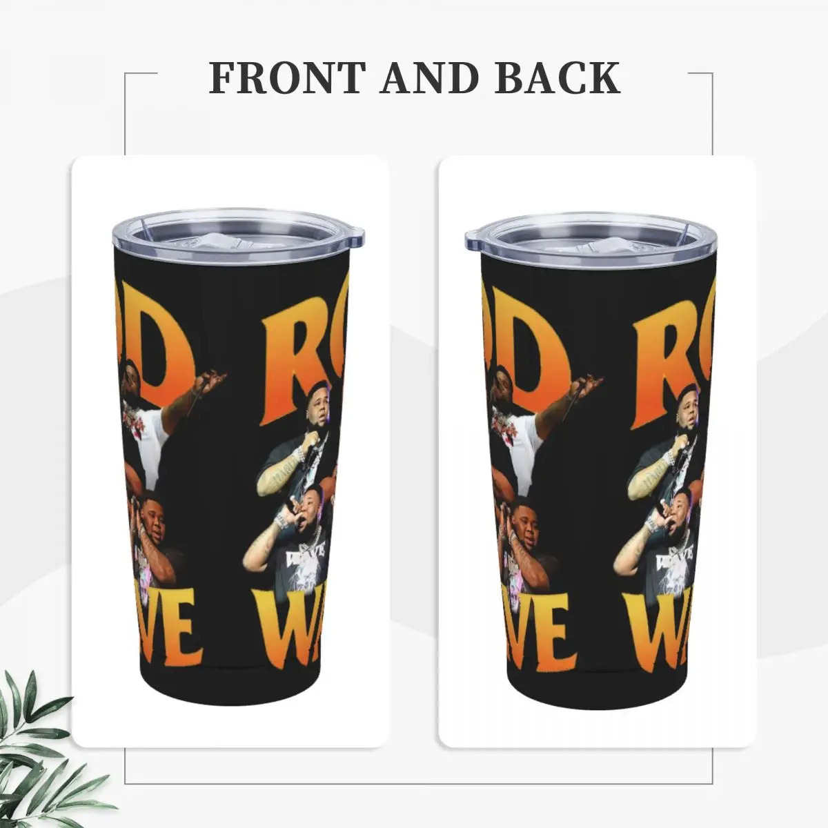 Rod Wave Bootleg Tumbler Vacuum Insulated Hip Hop Music Thermal Cup Stainless Steel Travel Outdoor Mugs Hot Cold Drink 20oz