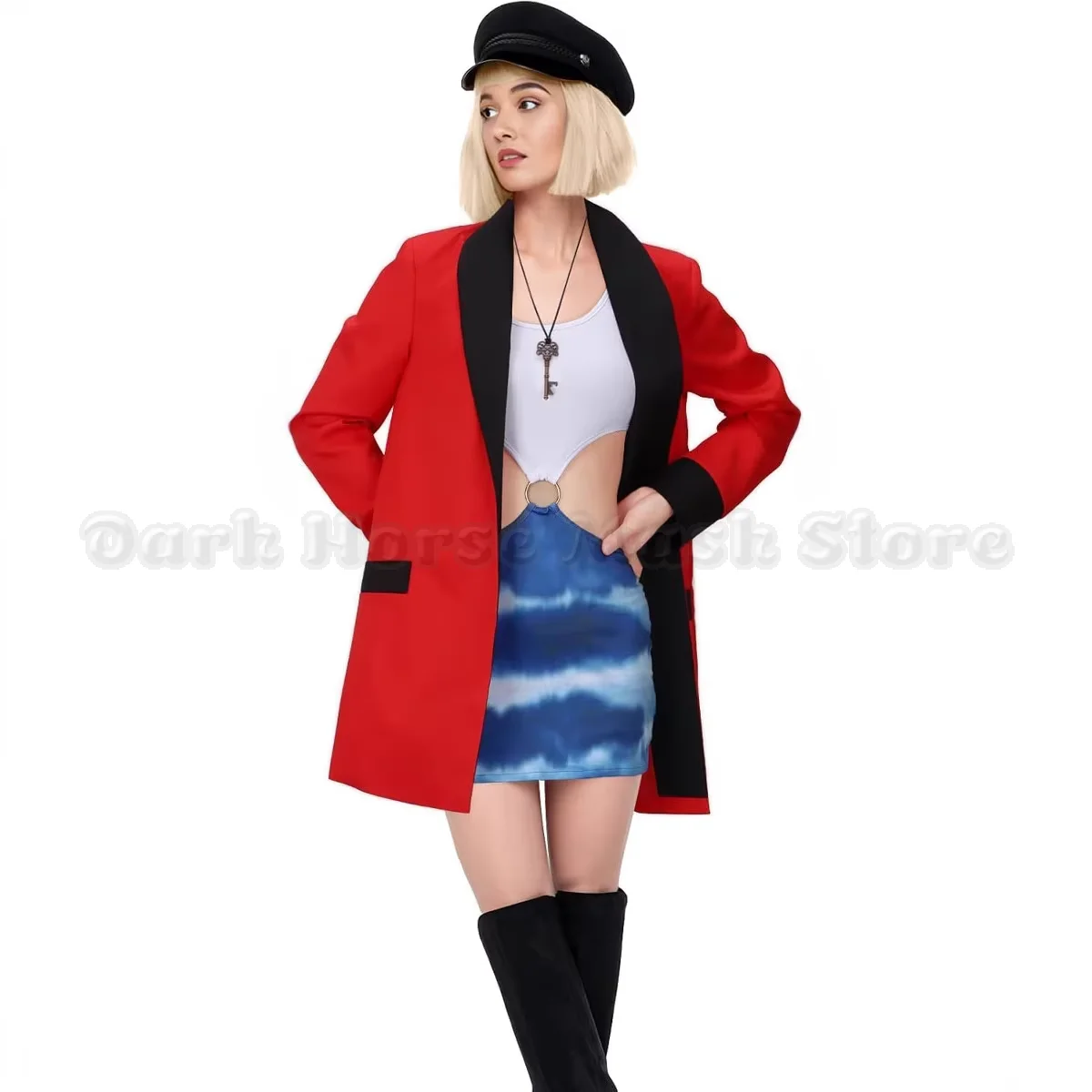 Vivian Ward Cosplay-Kostüm Film Pretty Woman Roter Blazer Halloween Karneval Rollenspiel-Outfit für Frauen Partykleid
