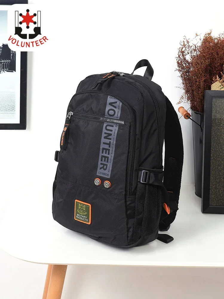 Volunteer Backpacks for Men 2023 New Computer Bags Large Capacity Hight Quality Waterproof Fashion Shoulders Bag 1609-17