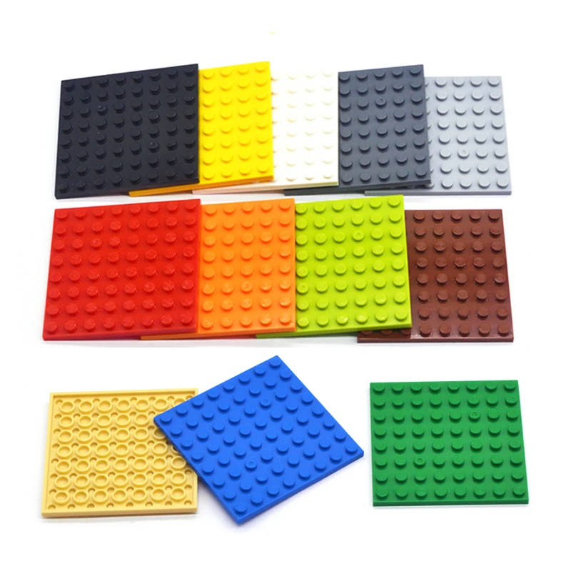 10pcs DIY Building Blocks Thin Figures Bricks 8x8 Dots 12Color Educational Creative Size Compatible With Brand Toys for Children