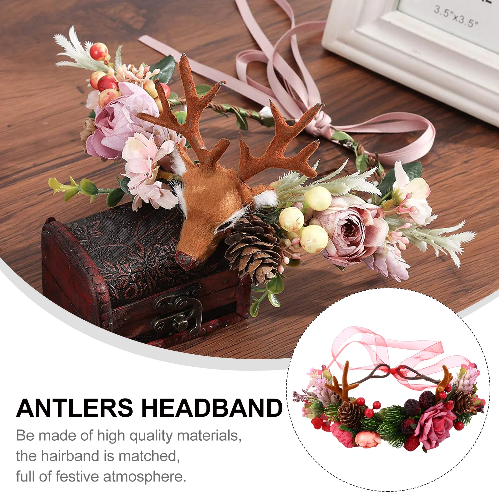 

Antler Headband Xmas Hair Accessory Christmas Headbands for Hairbands Cloth Antlers Headwear Holiday Ornament