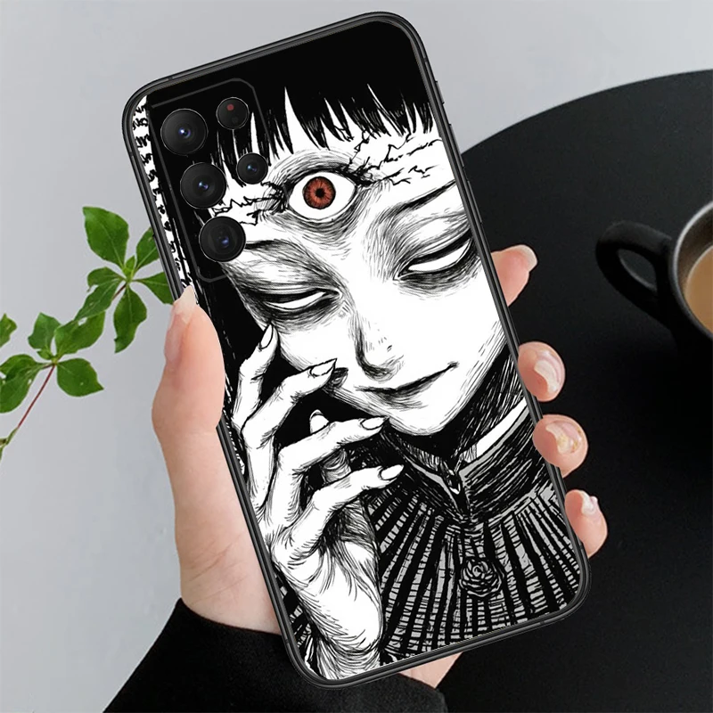 

Phone Case For Samsung A17 A55 A16 A56 A35 A15 A53 A54 A33 A34 A25 A05S A52 A52S A07 A26 A06 horror Ghost Girl Art
