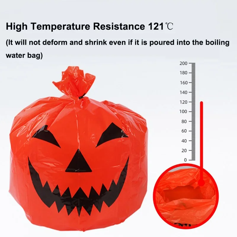 Halloween-Kürbis-Müllsack für Herbstlaubsammlung Garten Hof Rasen Deko Outdoor Heim-Dekoration Plastik-Müllbeutel – Detail 2