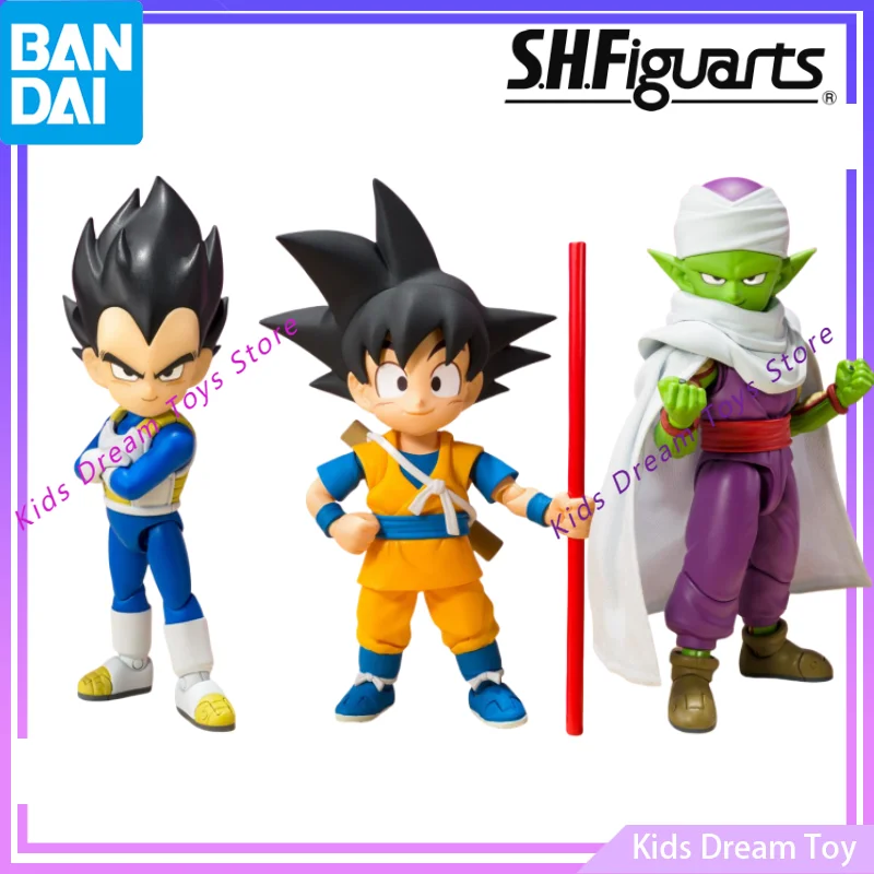 Bandai in Stock Original S.H.Figuarts DragonBall DAIMA Anime -SON GOKU (MINI)&VEGETA (MINI)&PICCOLO (MINI)- Action Figures Toys