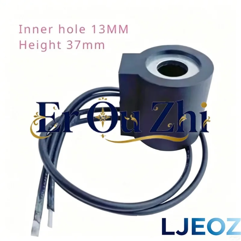 1pc Hydraulic Solenoid Valve Insert Coil Inner Hole 13mm High 37mm with Line