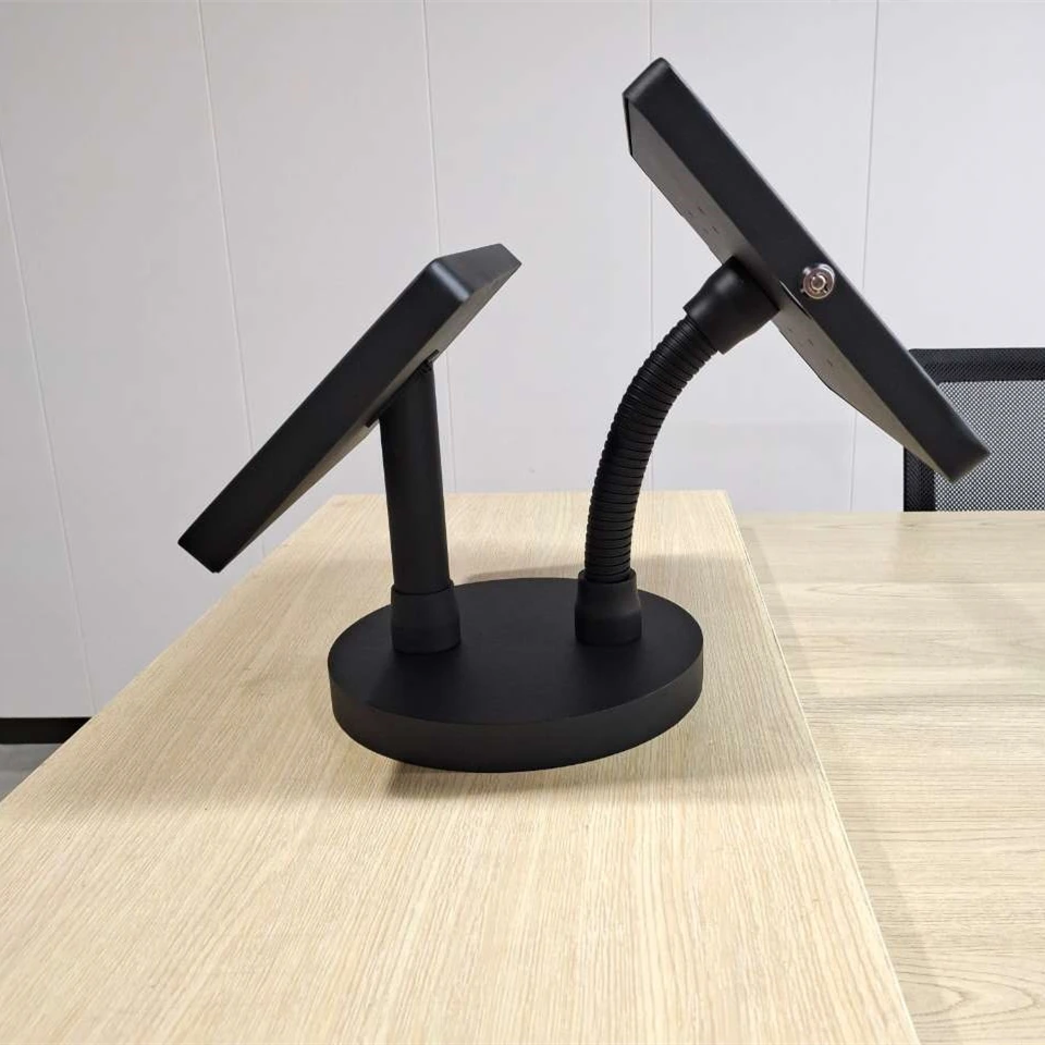 Restaurant dual desktop Checkout counter stand for tablets pos  desktop anti theft  tablet stand holder pos stand