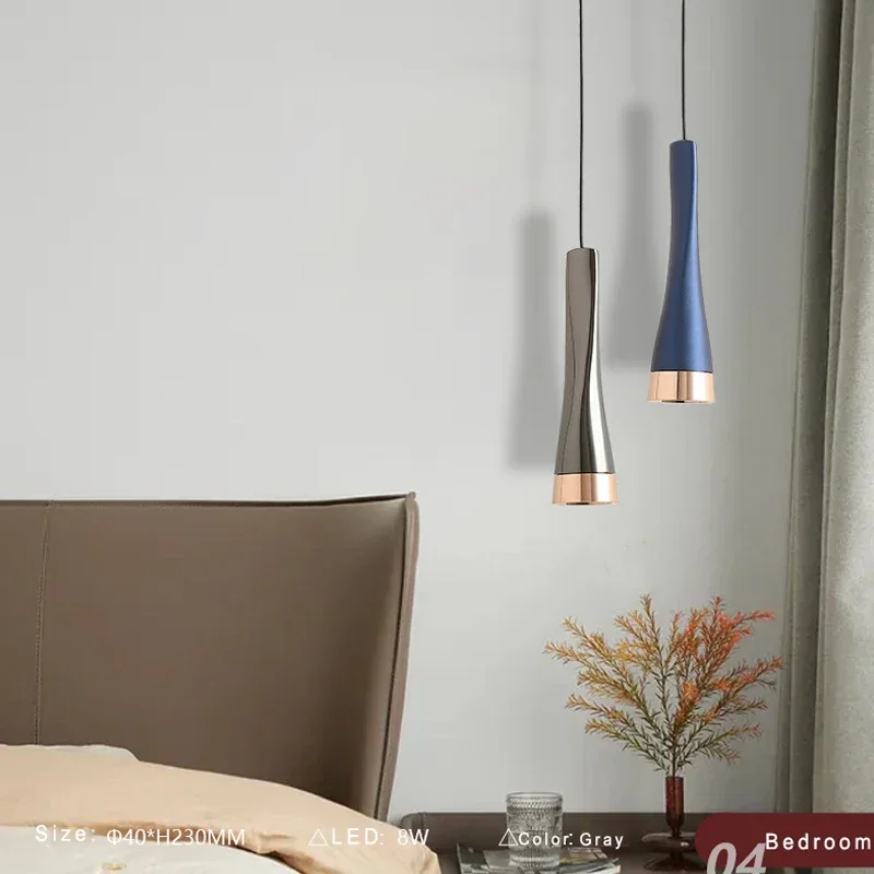 

Lamp Modern Bedside Lights Elegant Aluminum Light Fixtures Adjustable Mini Metal Ceiling Lights For Kitchen Island Dining Room