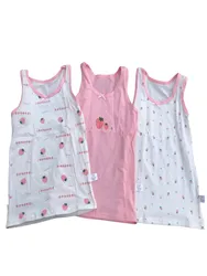 Girl Bright Color Prints Singlet Underwear Tank Children Undershirts Cotton Tank Tops for Baby Girl Size 3-10T